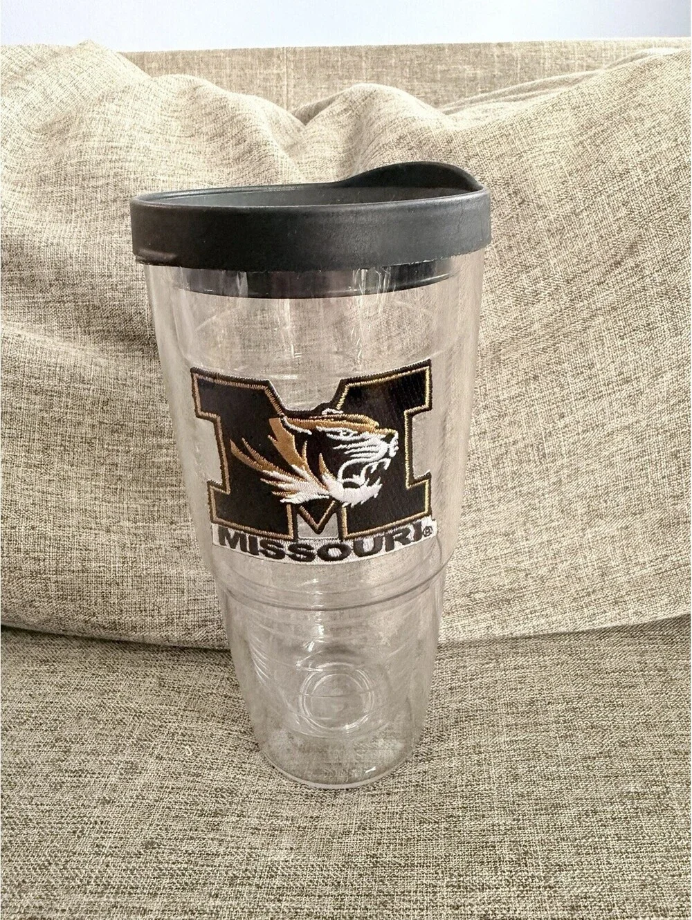 Tervis Missouri Tigers 24oz Tumbler Clear Insulated Cup Black Lid Mizzou